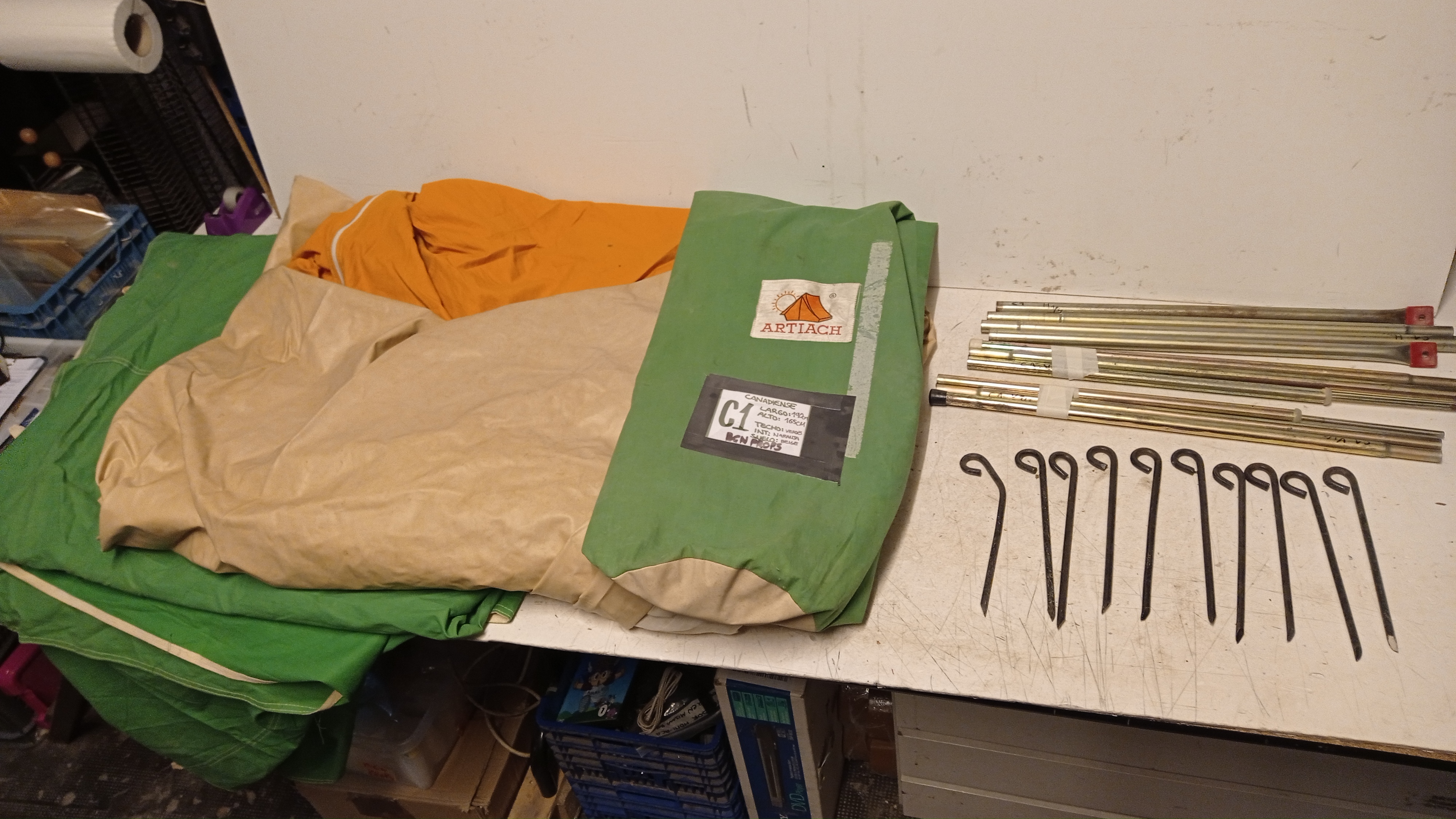 tienda campaña canadiense c1 165ax190cm ext verde int naranja